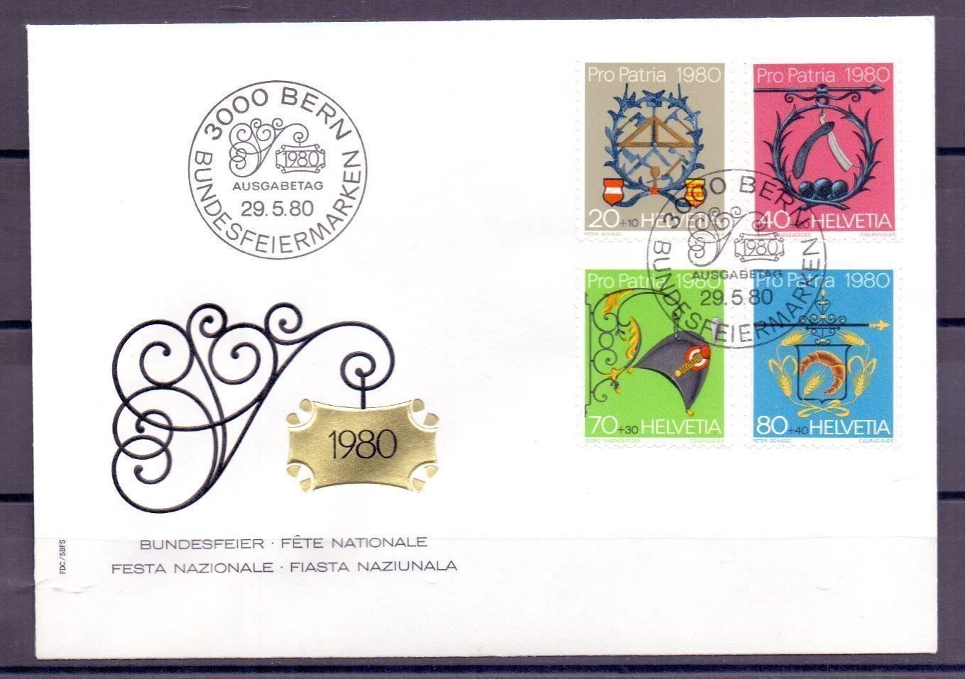 Tutti i francobolli: CH FDC Pro Patria Satz 1980 – Usato da Koblenz venduto da Markenhimmel
