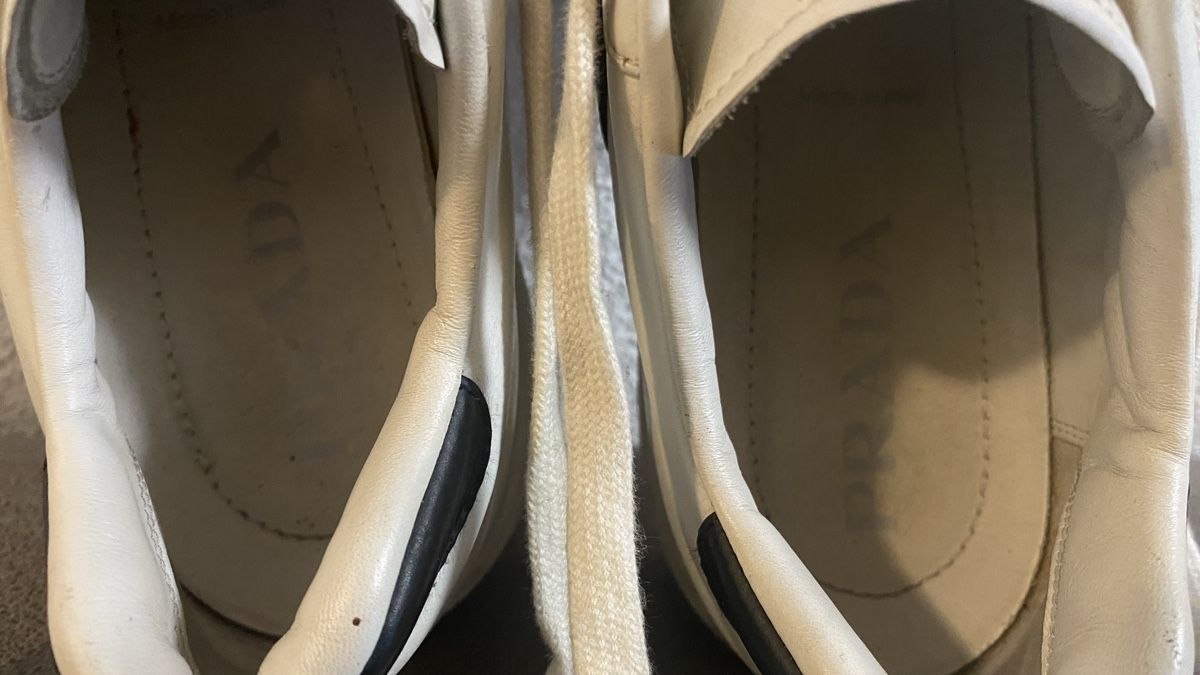 Prada Scarpe da uomo: Prada Sneakers Leder Weiss Grösse 39 1/2  – Usato da Zürich venduto da Timi80 9