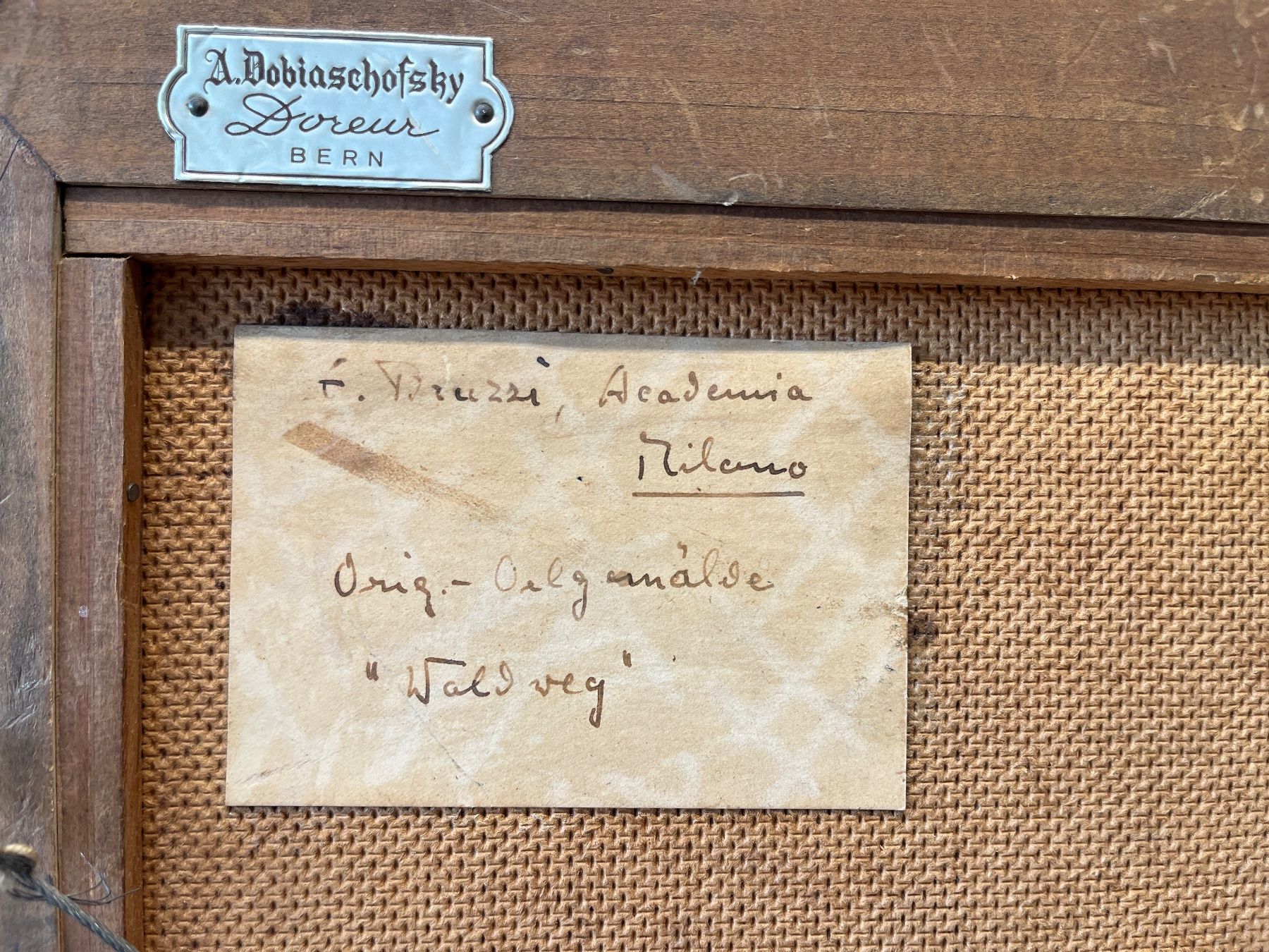 Gemälde: Gemälde / Waldweg signiert Bruzzi?     (ID M406) – Gebraucht aus Gelterfingen von art-and-more 7