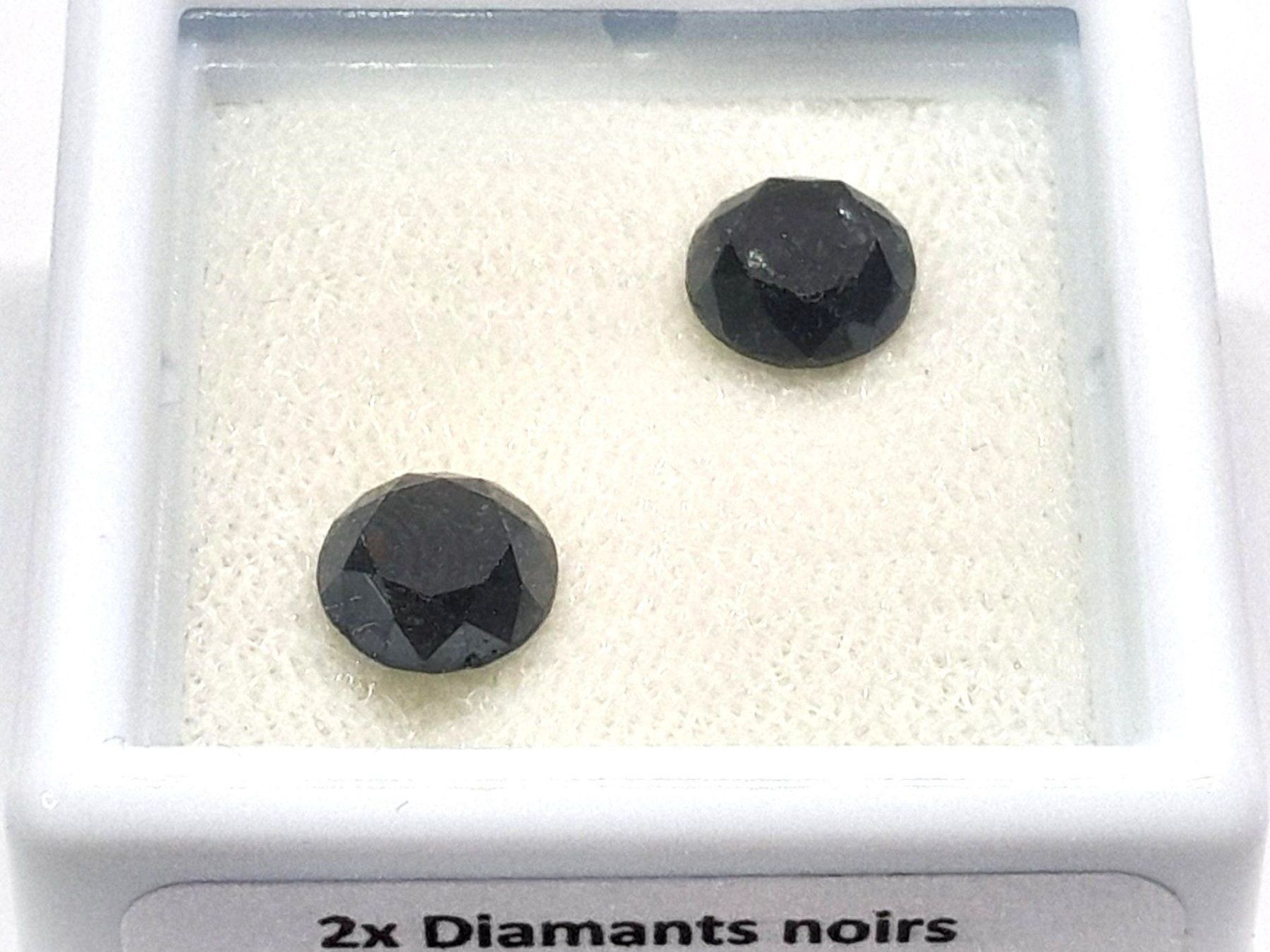 Edelsteine: Dès 1.- Fr: 2x Diamants Noirs 2.74ct - CERTIFICAT 2'352.- Fr – Neu (gemäss Beschreibung) aus Grimisuat von Valgem