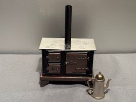 Nostalgie Metall Kochherd mit Kaffeekanne, Top Zustand! Pst