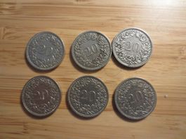 Münzen Lott 20 Rappen