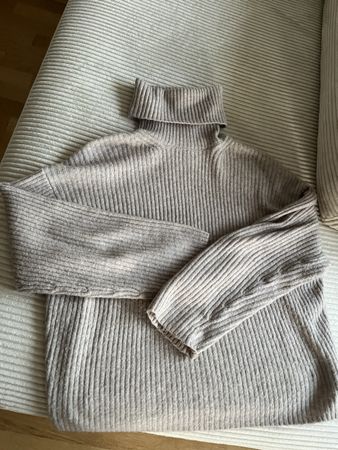 H&M Strickpullover Rollkragen Beige Gr. S Top Zustand!