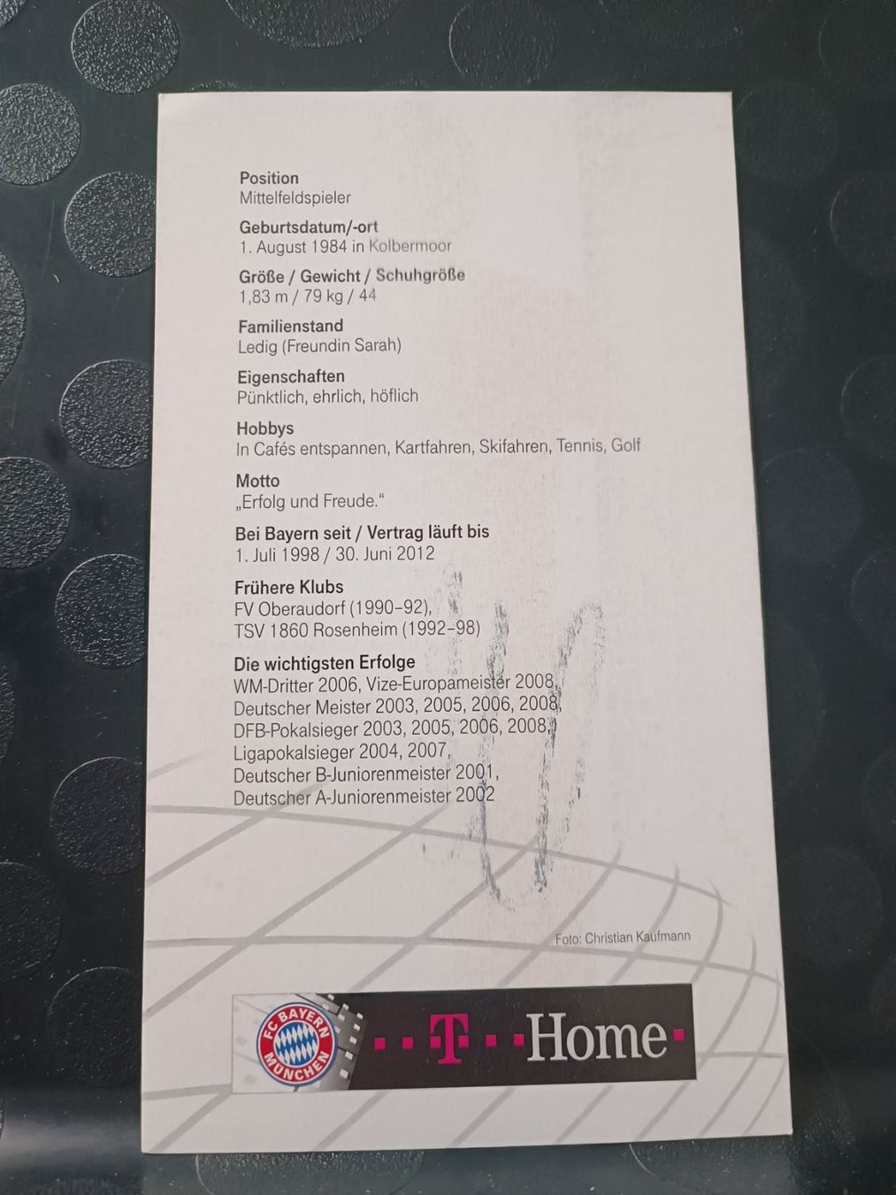 Autografi: Bastian Schweinsteiger - handsigniert Bayern München – Usato da Menziken venduto da Artographs 1