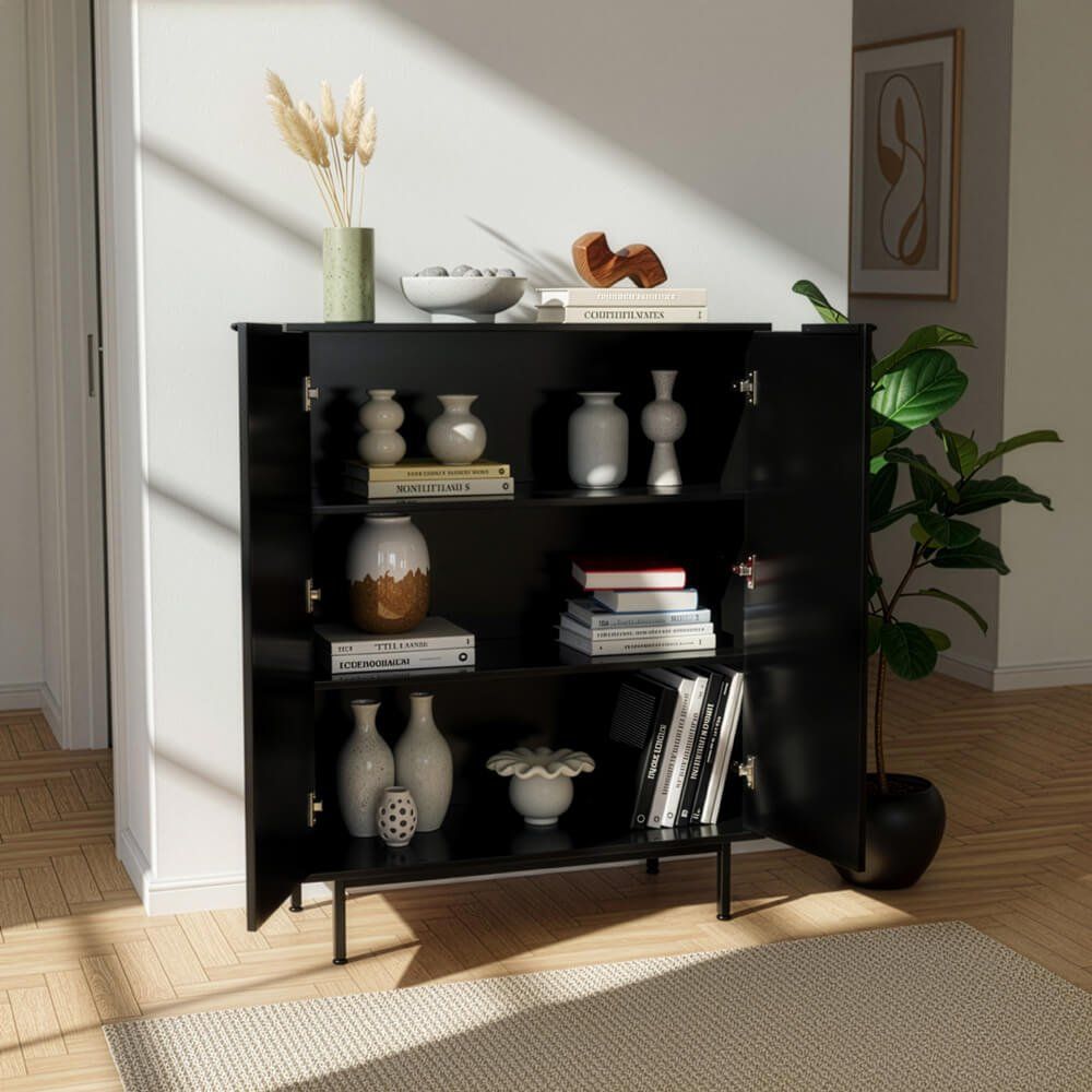 Cassettiere: Sideboard 115x90cm NALA - Schwarz – Nuovo e nell'imballaggio originale da Wallenwil venduto da toesstal-vertrieb 2