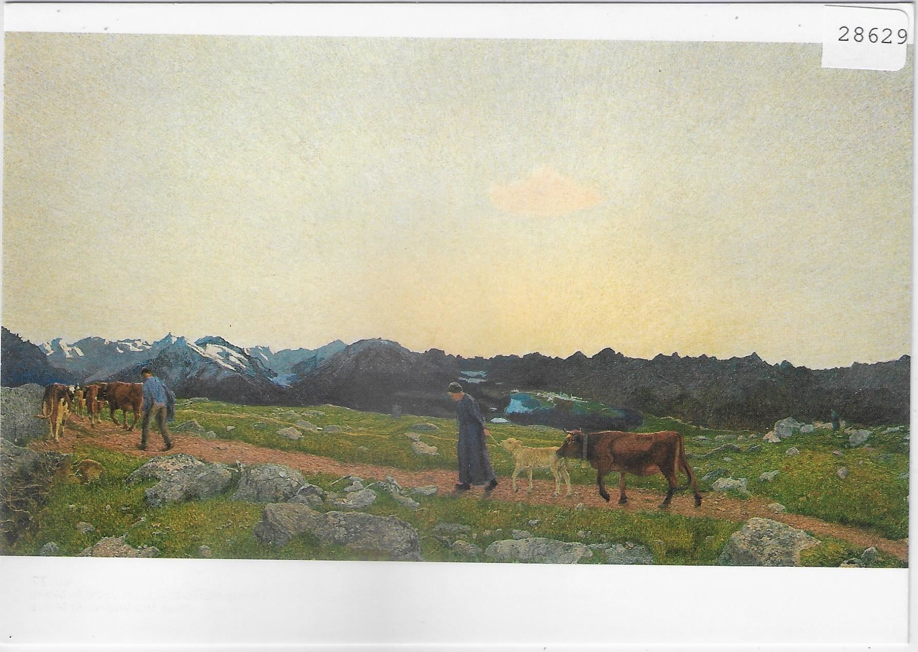 Cartoline postali: Giovanni Segantini - Sein, das zentrale – Usato da Ettingen venduto da Kartenplanet