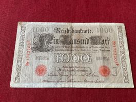 Seltenheit! Deutsche 1000-Mark-Banknote,  1910