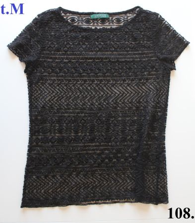 T-shirt Lauren Ralph Lauren en dentelle noire  t.env. M