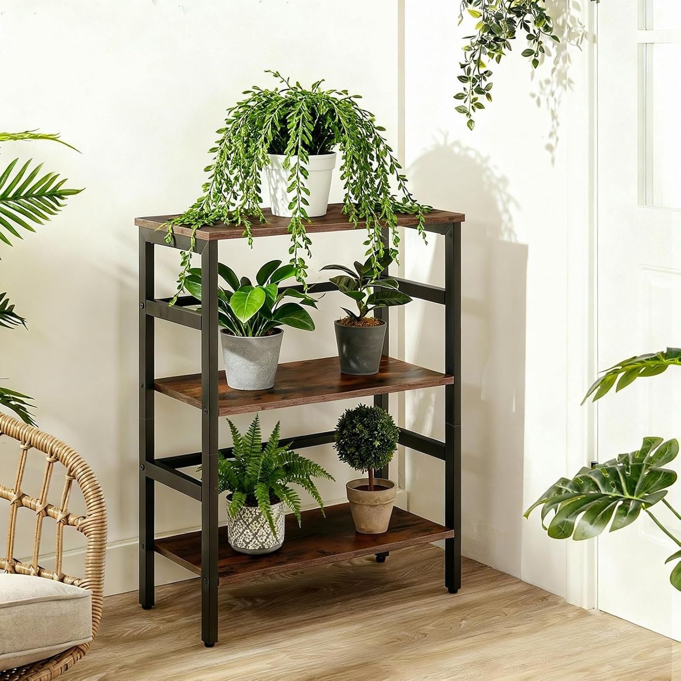 Scaffali: Leiterregal 3 Ebenen Metall Holz – Nuovo e nell'imballaggio originale da Nuglar venduto da SmartLiving24
