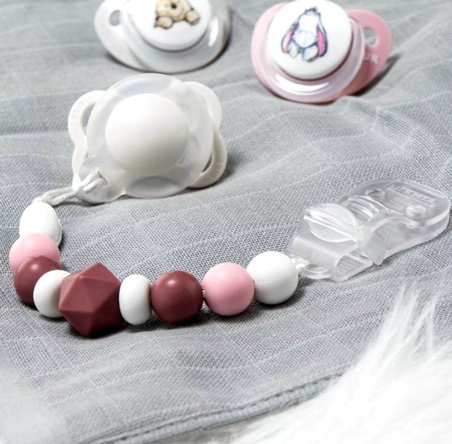 Succhiotti & catenelle porta ciuccio: Nuggikette rosa – Usato da Zürich venduto da Kris8050 7