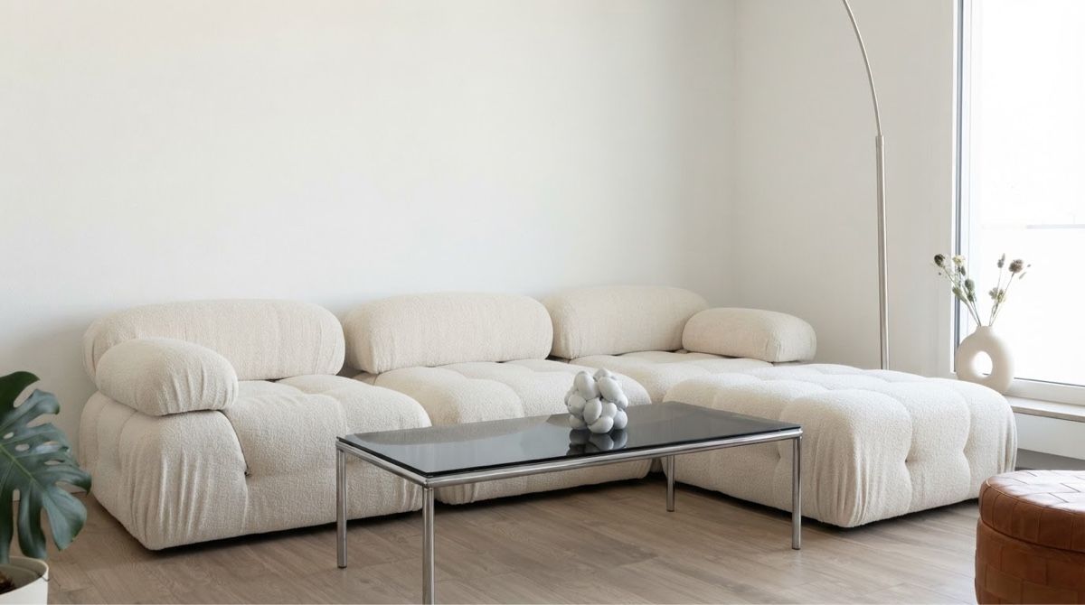 Sofas: Modulares Bubble Ecksofa | Creme | Top Zustand – D'occasion à Reinach BL par alextacc