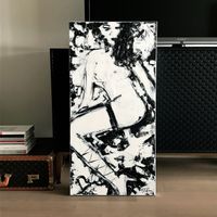 Erotik Nude Modern Art - Acryl Original Frau Akt Black White
