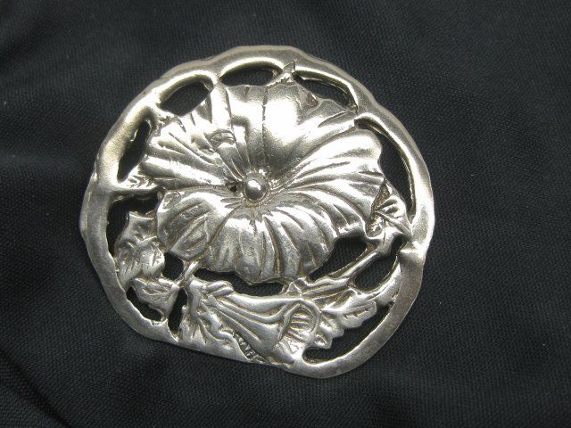 Spille & Fermagli: antik Brosche Silber 925 floral Mohnblüte – Usato da Ermatingen venduto da Decovin 1