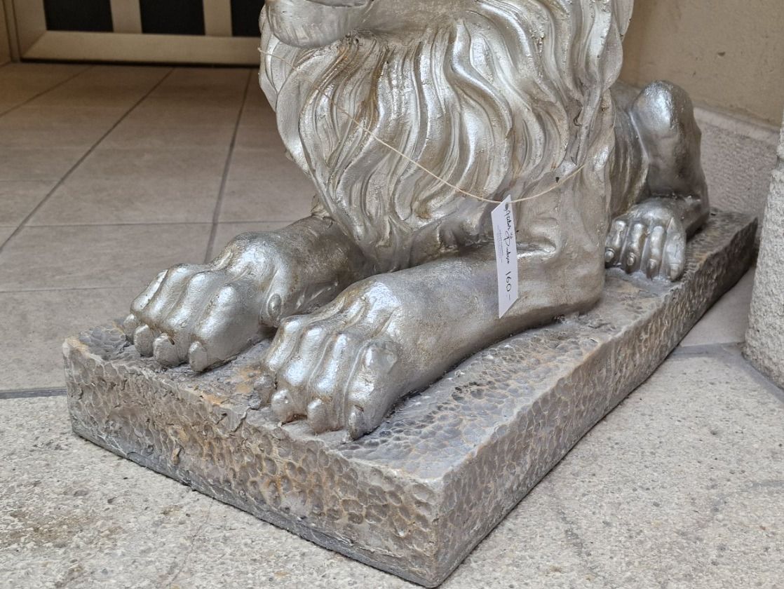 Skulpturen & Statuen: Löwe Silber mit Krone Gold Gross – Neu und originalverpackt aus Schaffhausen von AtelierPudesco 8