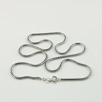 Schlangenkette Silber rhod. 1,6 / 40 cm