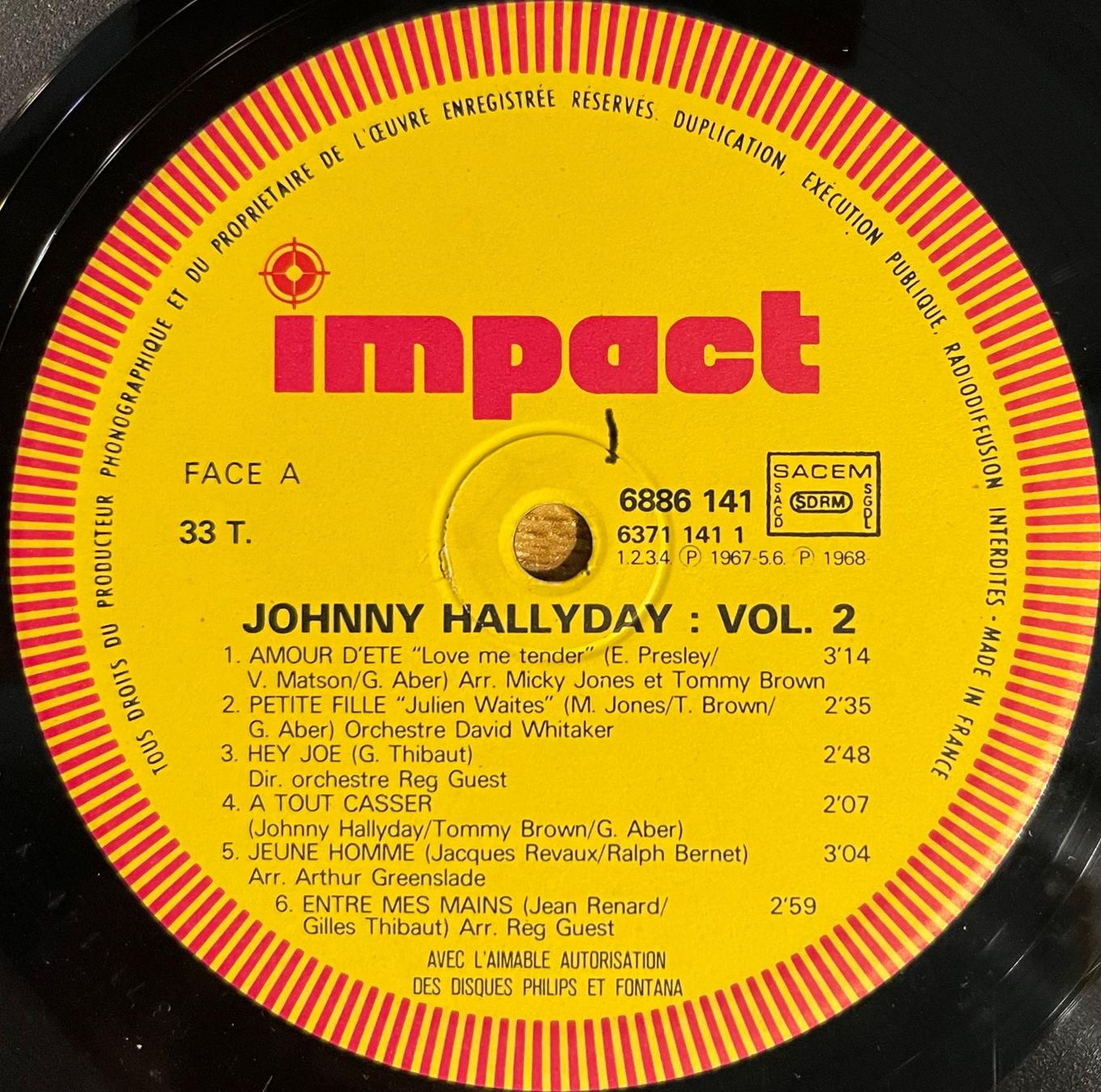 Schallplatten: JOHNNY HALLYDAY - VOLUME 2 - 33 Tours – Gebraucht aus Bussigny von vinyl-pas-cher 2