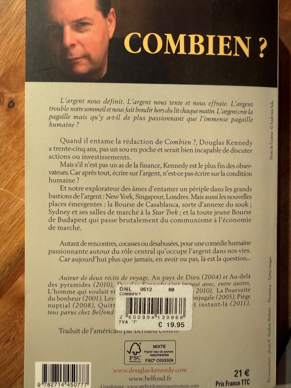 Libri: LIVRE DOUGLAS KENNEDY - COMBIEN – Usato da Champéry venduto da Madodusud358 1