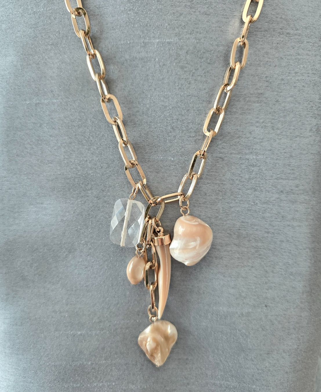 Catenine: Elegant Designer Collier mit Perlmutt & Kristall  - Neu – Nuovo e nell'imballaggio originale da Uetikon am See venduto da Springdream 6