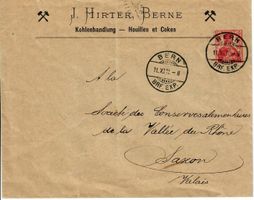 Ganzsache J. Hirter Berne - Kohlenhandlung  11.XI.11