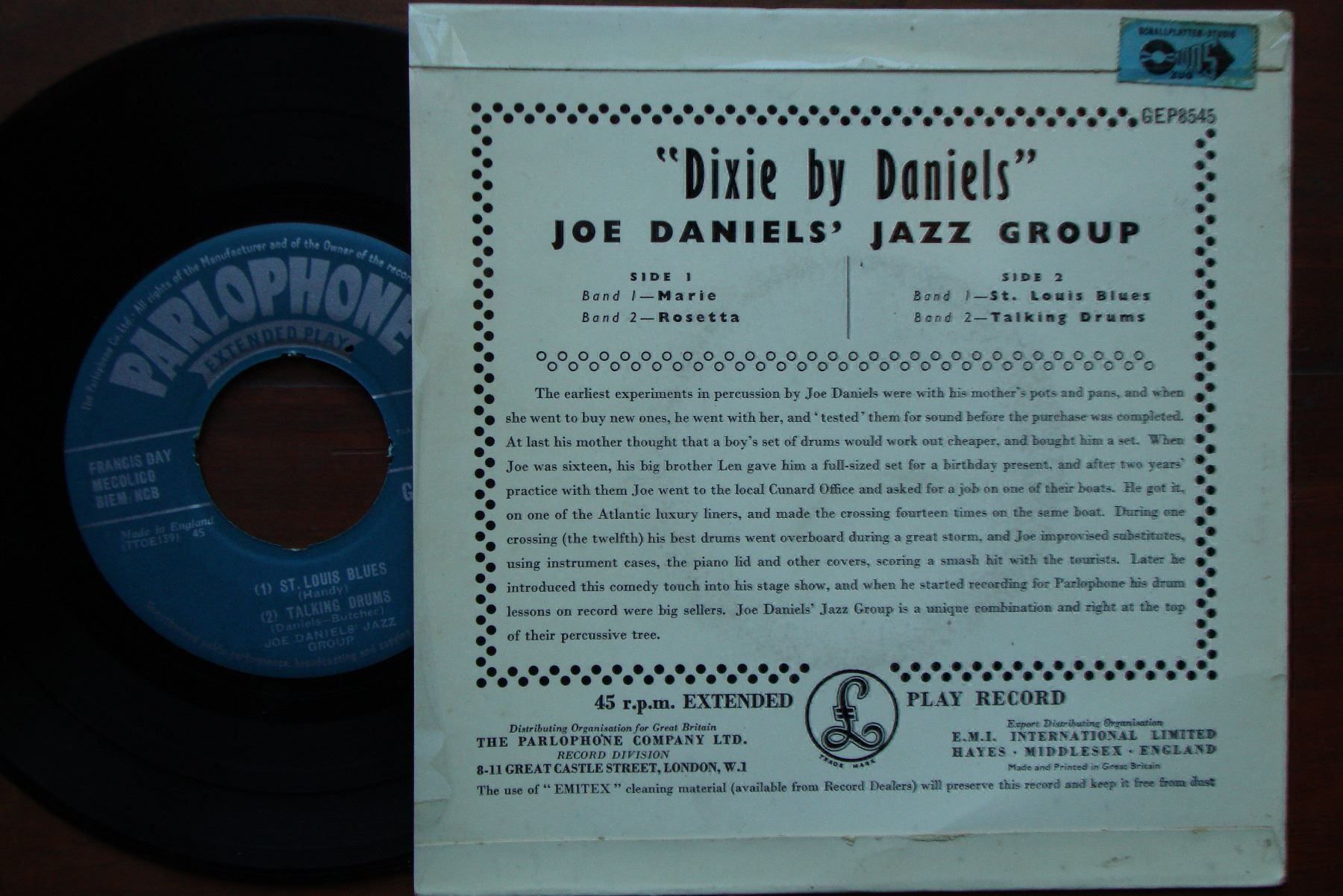 Schallplatten: JOE DANIELS DIXIE JAZZ GROUP - DIXIELAND – Gebraucht aus Bern von Uli_10_11 1