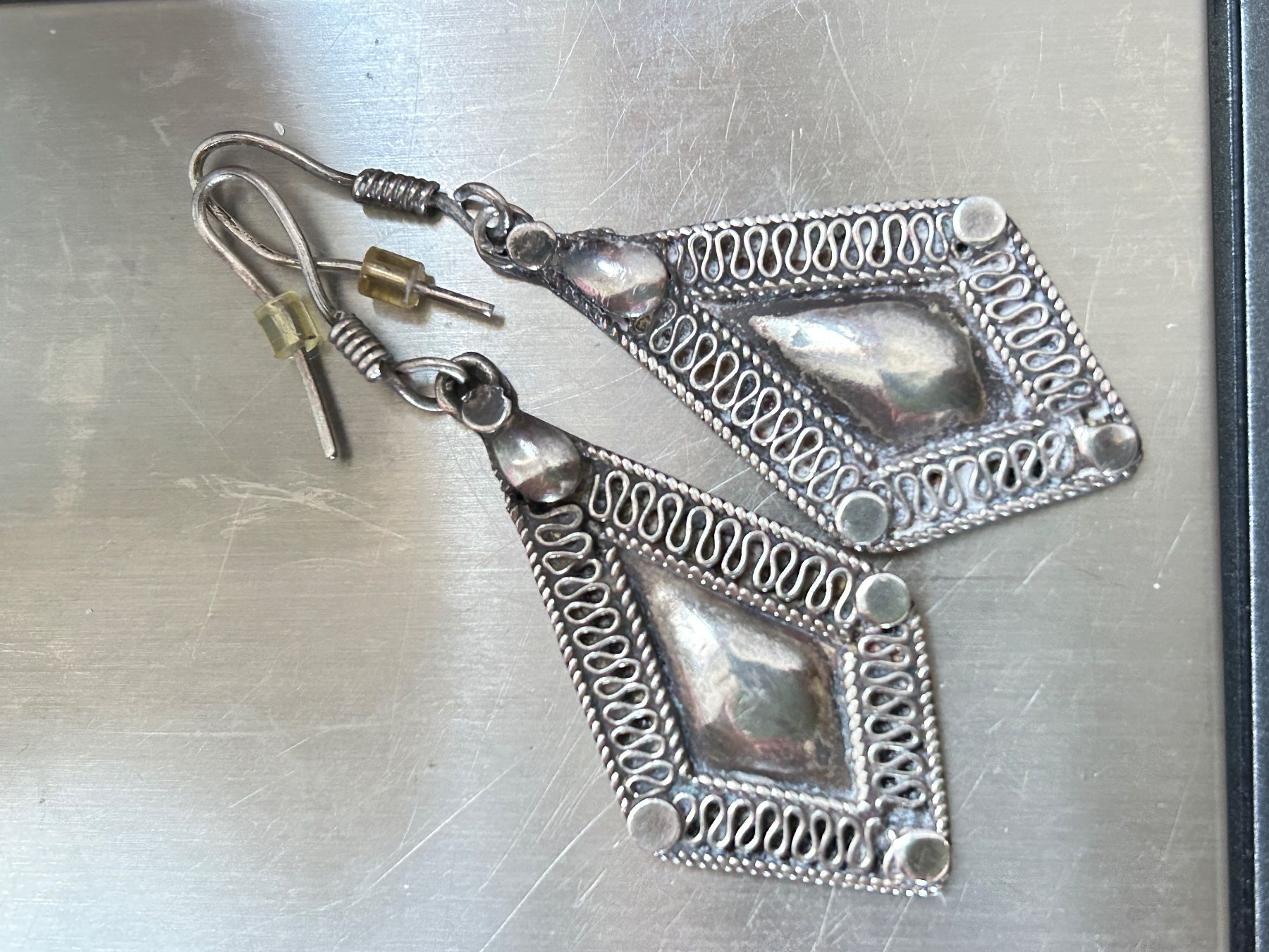 Ohrringe & -stecker: Silber Ohrhänger 925 Rautenform Vintage – Gebraucht aus Dittingen von Bijoubelle 6