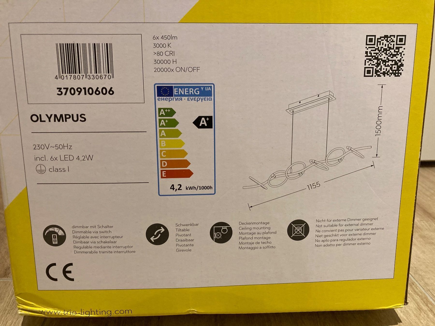 Lustres & lampes de plafonds: Pendelleuchte LED chrom – Neuf avec emballage d'origine à Wangen an der Aare par eggerclaudia 2