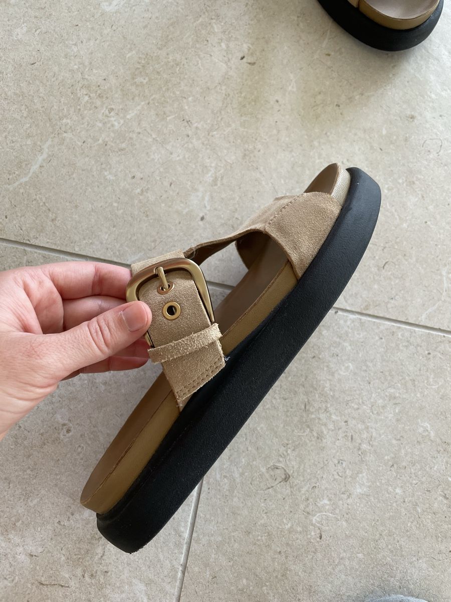 Clarks Damenschuhe: Clarks Pantolette Aristella Gr. 38, warm sand – Neu (gemäss Beschreibung) aus Zürich von lisaka2205 5
