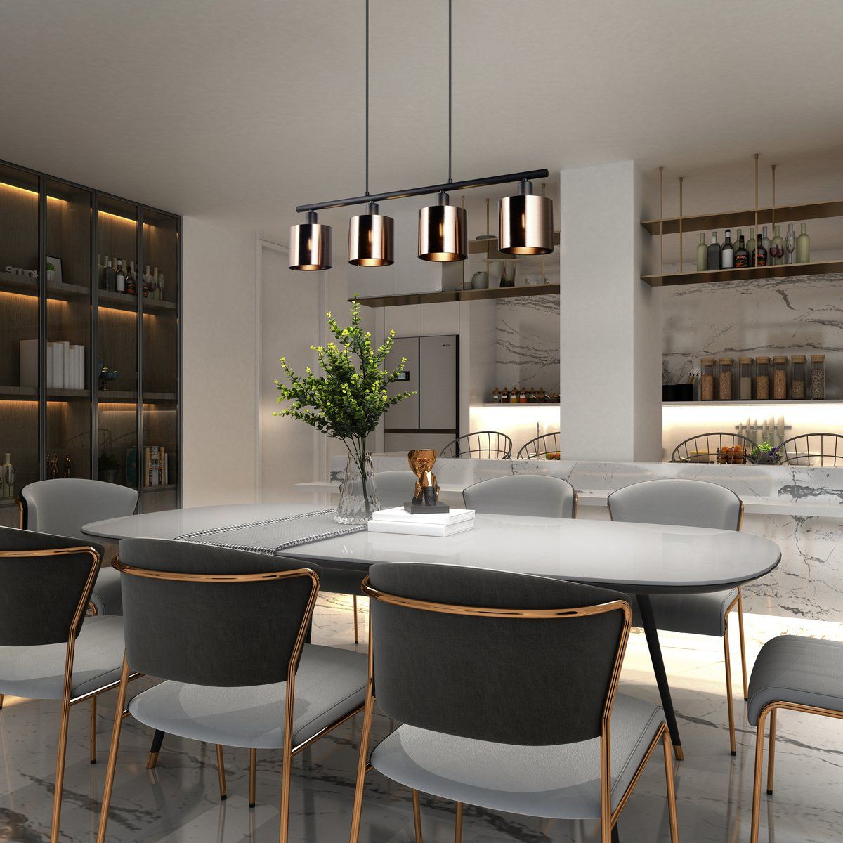 Lampadari & plafoniere: Pendelleuchte, 4 Spots, 150 cm x 75 cm – Nuovo (secondo la descrizione) da Kreuzlingen venduto da Smart-Light 1