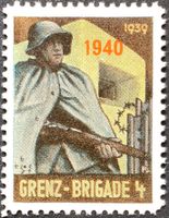 Soldatenmarke 2.WK, Grenz Brigade 4, Aufd durchge, Wi Gz 12