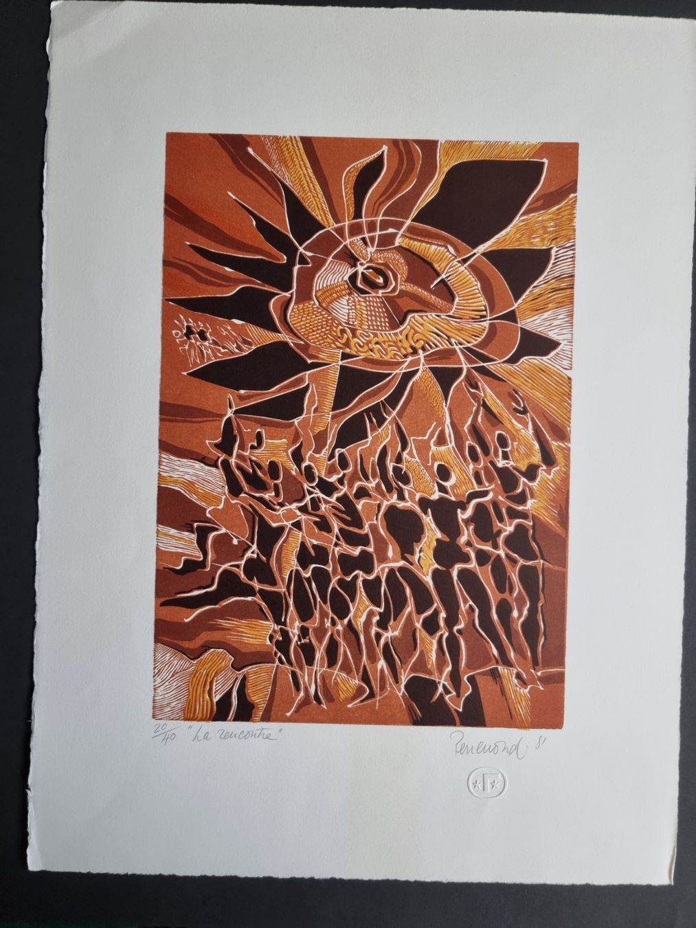 Xilografie: Jacques Perrenoud 1981 HOLZSCHNITT SINIERT NUMMERIERT – Usato da Gersau venduto da grafik-kunst 4