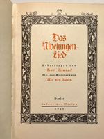 Antikes Buch „Das Nibelungen Lied“ von Karl Simrock 1923