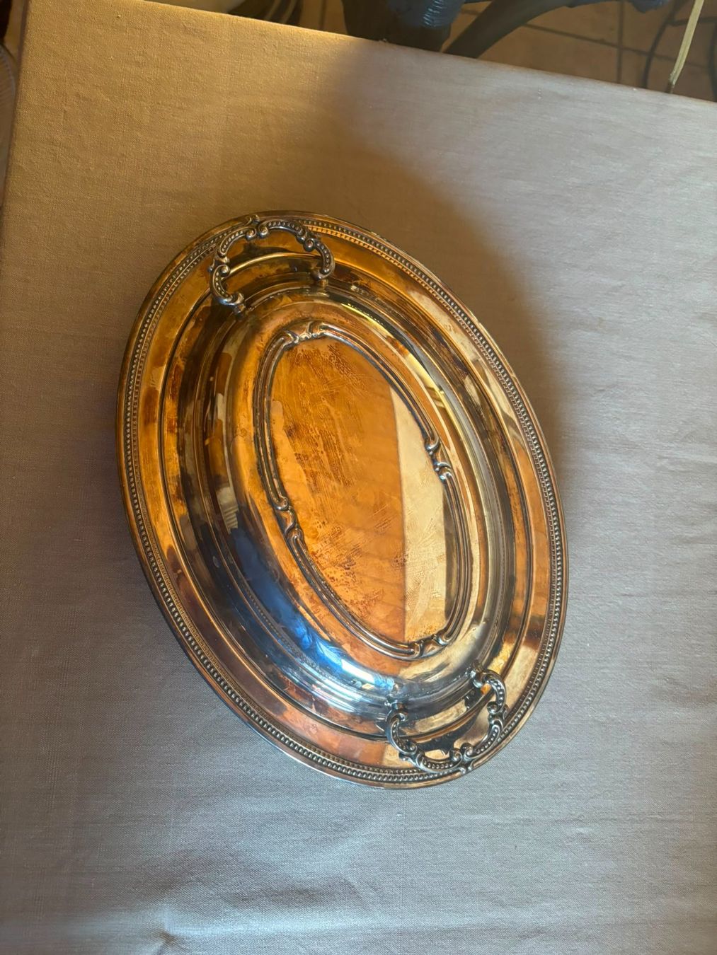 Servierplatten: Servierteller oval 2 Stck versilbert schöner Zustand – Gebraucht aus Luzern von son_npf7 1