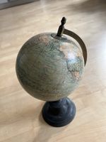 Antiker Globus, J. Forest, Paris, Holzfuss, Deko Vintage