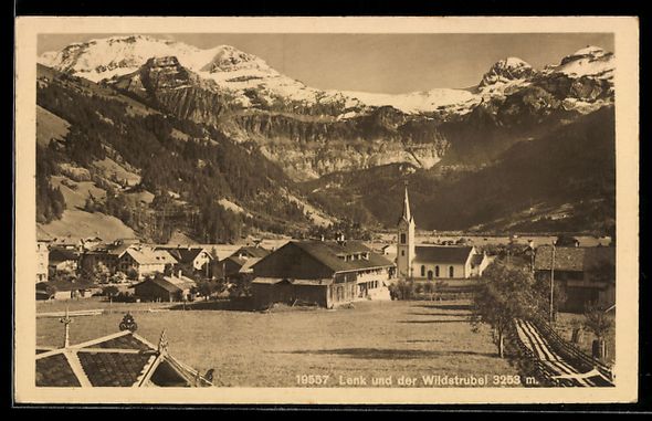 Ansichtskarten: AK Lenk, Dorf und Wildstrubel – Gebraucht aus Berlin von bartko-reher