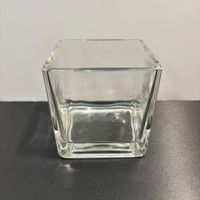 💥 TOP KLEINE EDLE MASSIVE VASE SCHALE GLAS QUADRAT DEKORATI