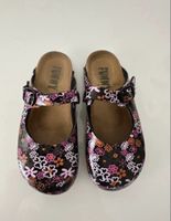 Funky mädchen Hausschuhe clogs blumenmuster schwarz 30