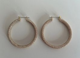 Goldene Ohrringe Creolen mit Zirkonien