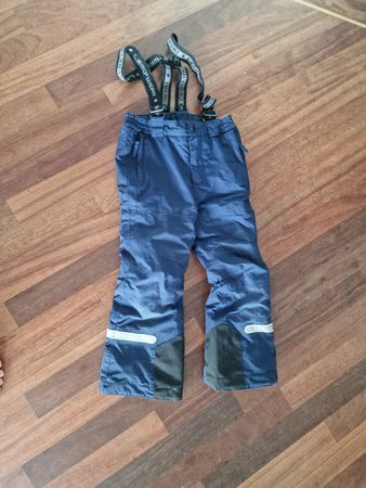 Kinder Skihose mit Trägern Grösse 116 dunkelblau