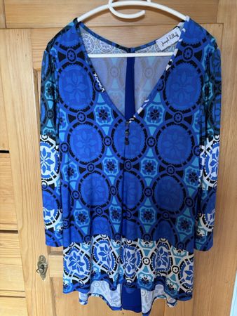 Joseph Ribkoff Tunika, Grösse 40, Blaues Muster, Top Zustand