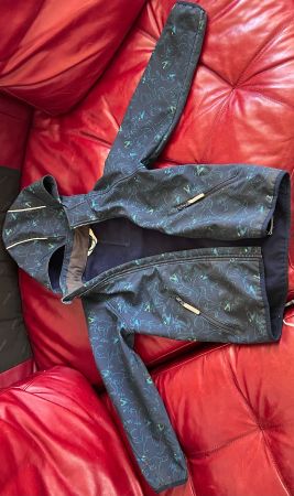 Regen Jacke mit Dino Muster, Grösse 128Top!