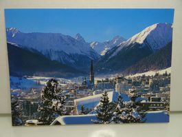 Davos Winter-Panorama Postkarte mit Tinzenhorn ❄️🇨🇭