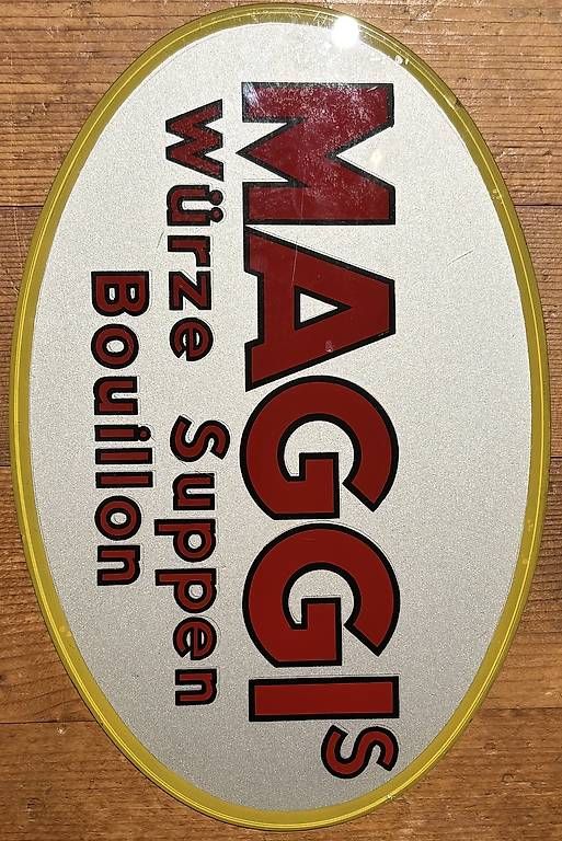 Insegne: Maggi Hinterglas Werbeschild – Usato da Ennenda venduto da Janis_Gr