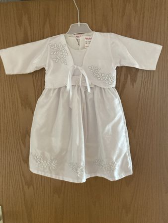 Taufkleid mit Jäckchen / Bolero weiss Grösse 62/68 