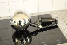 Design Lampe Chrom Kugellampe, 70er Jahre, Vintage Lampe