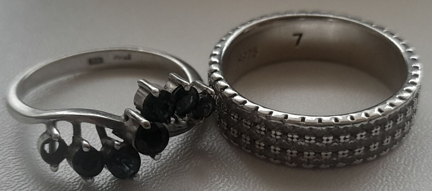 Ringe: 2×Bagues en argent 925 – Defekt aus Lausanne von Glam-Luxe