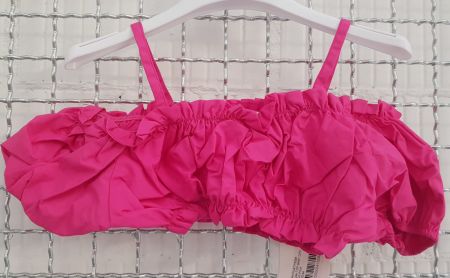 Neues pinkes Designer Sommer Top mit Rüschen Gr. 104