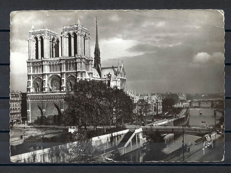 Cartoline postali: Postkarte Paris - Notre-Dame - 1956 – Usato da Bronschhofen venduto da Imsr