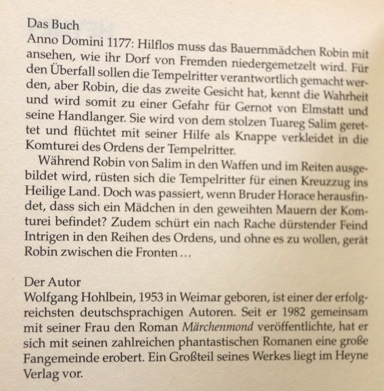 Libri: Die Templerin von Wolfgang Hohlbein – Usato da Glattfelden venduto da Vrenely 4