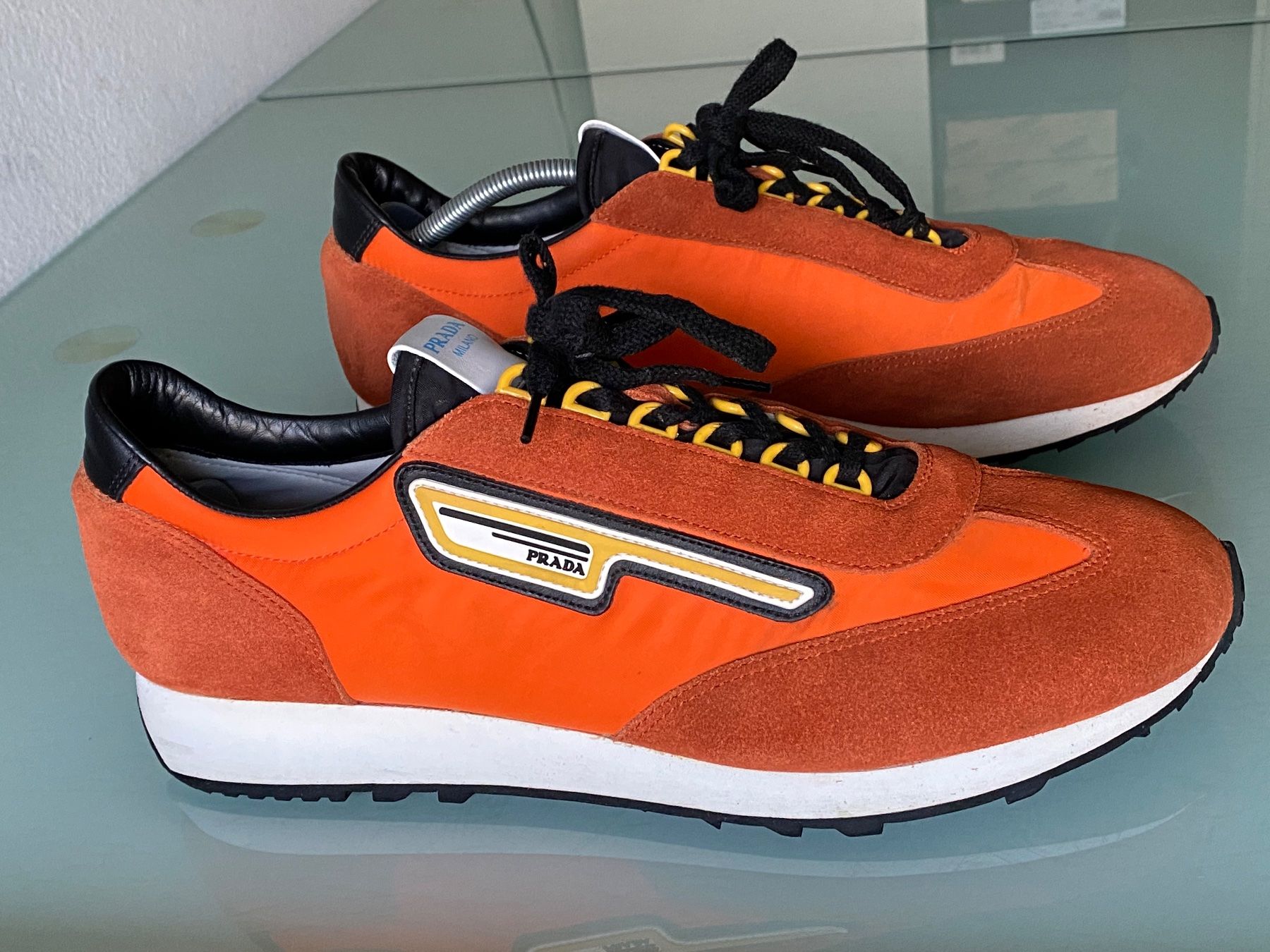 Prada Scarpe da uomo: PRADA Logo Calzature Saint Tropez Technical Sneakers 44.5 – Usato da Kreuzlingen venduto da kruezbiz 1