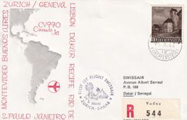 Erstflug Swissair Zürich - Dakar 1962, ab FL